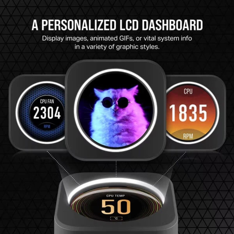 Corsair ICUE H150i Elite LCD XT Display 360mm RGB Black